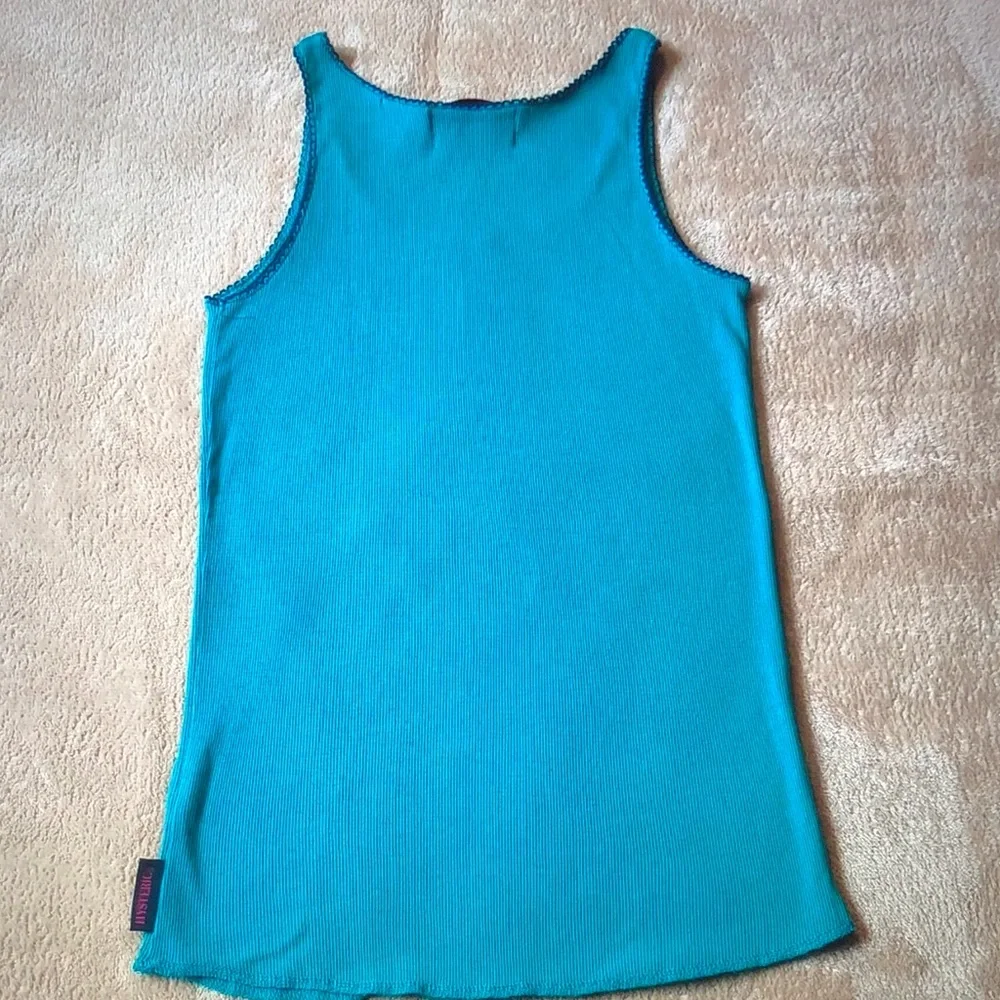 Hysteric Glamour Turquoise Tank Top with Navy Graphic - Picture 9 of 9